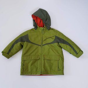 Lands End Waterproof Parka Jacket Toddler 3T Green